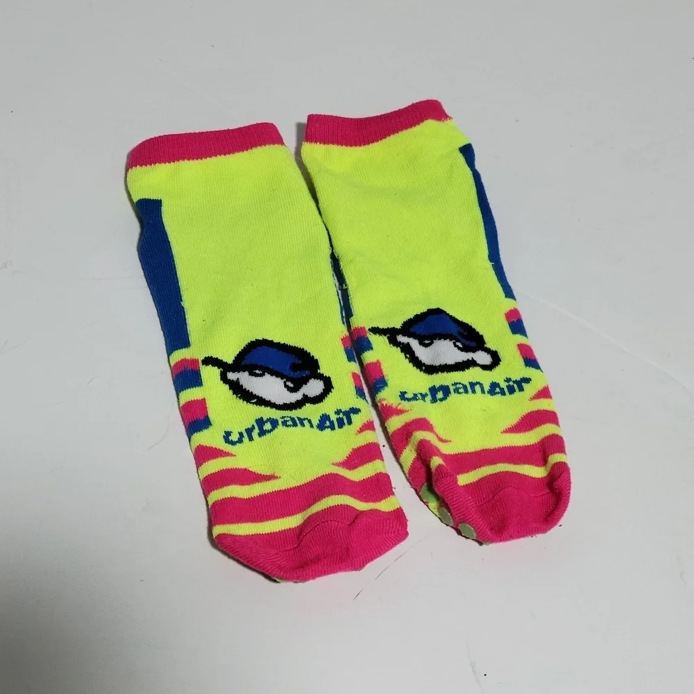 Urban Outfitters Neon Pink and Yellow Socks